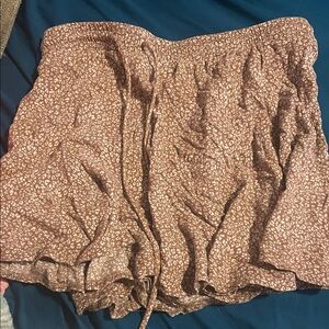 Women's Brown Patterned Skort